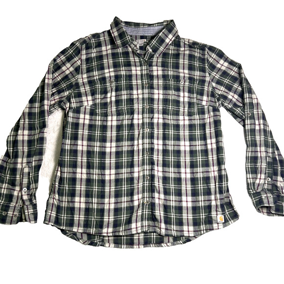 Carhartt Button Up Women's XL Plaid Fall Layering Capsule Outdoor Lumberjack - Picture 1 of 11